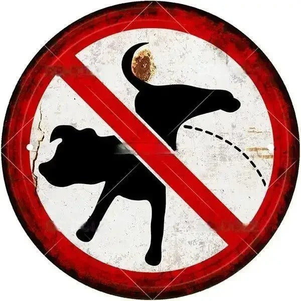STOP Warning Round Garage Vintage Metal Sign | Each Plate