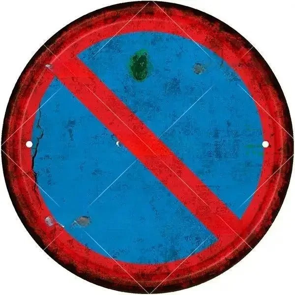 STOP Warning Round Garage Vintage Metal Sign | Each Plate