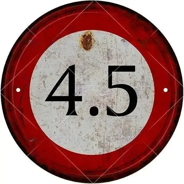 STOP Warning Round Garage Vintage Metal Sign | Each Plate