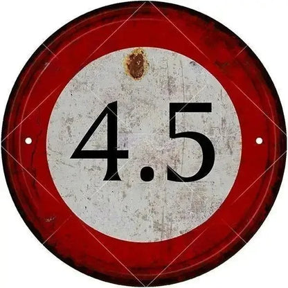 STOP Warning Round Garage Vintage Metal Sign | Each Plate